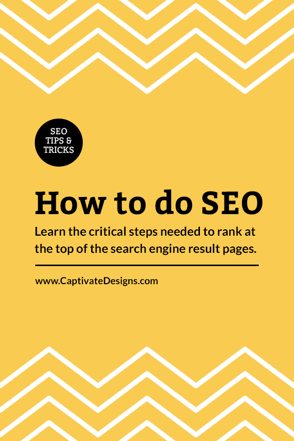 SEO Tips & Tricks - Learn how to do so